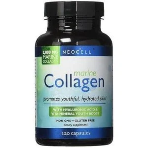 NEOCELL Marine Collagen 2000mg Capsules with Hyaluronic Acid – Beauty Supplement for Healthy Skin, Hair, Nails & Joint Support 120 Capsules