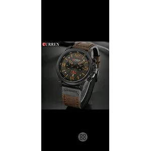 Curren  Luxury Men's Chronograph Watch – Sporty Leather Quartz Wristwatch.
