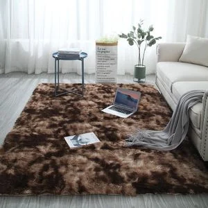 Fluffy Carpets Tie-Dye Brown Soft Area Rugs Washable Modern Rugs for Home -120*200cm(4ft X 7ft)