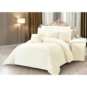 100% Pure Cotton 4-piece Striped Cream Duvet Cover Set