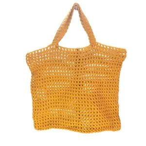 Mustard Yellow Mesh Unisex Handmade New Crochet Shoulder bag/Hand bag Women's Handbags