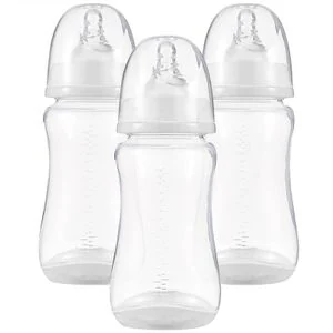 3Pcs 300ml Baby Bottles with Silicone Nipple Breastfeeding Bottles