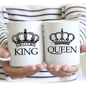 Couple Customized Coffee Ceramic Mug Gift 2PCS