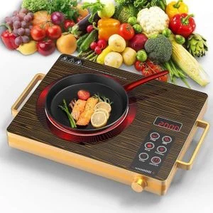Sokany  Portable Single Plate Induction Radiant Cooker - 2000W, Touch Control, black