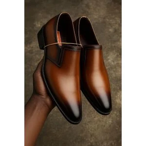 Men's Genuine Leather Dress Shoes -Black, Elegant Men's Shoes Design, Formal Wear