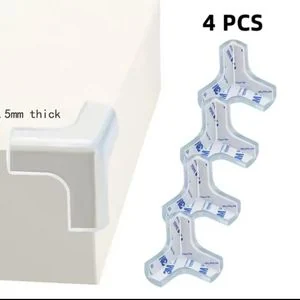 Baby Proofing Silicone Corner Edge Protectors – T-Shaped/Round Safety Guards (4PCS)