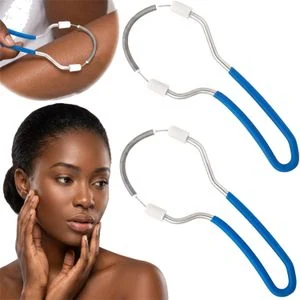 ShebSheb 2pcs Facial Hair Remover Manual Epilator Spring Tool with Handle, Portable Face Hair Removal Tool