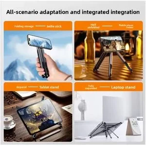 Magnetic Aluminum Alloy Laptop Stand Portable Handheld Universal Tripod for Computer Mobile Phone Tablet