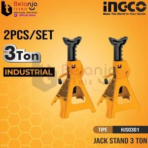 Ingco Jack Stands 3 Ton (1 Pair) Steel Heavy Duty