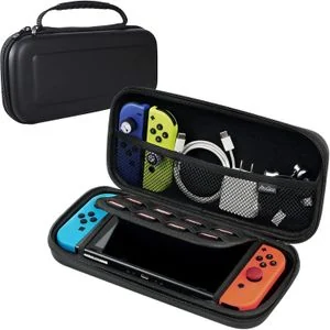 Flushrenic Switch bag,Game Machine Storage Bag For Switch,Carry Case Compatible with Nintendo Switch and New Switch OLED Console -Protective Hard Portable Travel Carry Case Shell Pouch with Pockets for Accessories and Games
