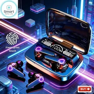Smartraha life RahaLife M19 Wireless Bluetooth Earphone Earpods Fingerprint Touch HiFi Stereo Pods