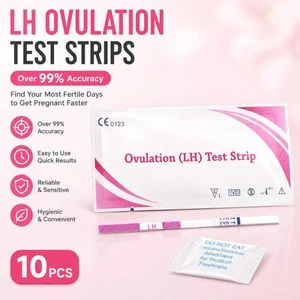 10Pcs LH Tests Ovulation Urine Test Strips LH Ovulatio TestStrips Over 99% Accuracy Ovulation strips