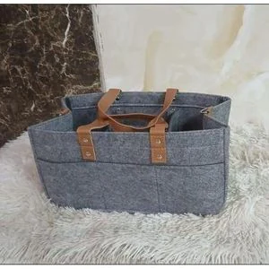 Trendy Portable Baby Diaper Caddy Organizer - Nursery Storage Basket