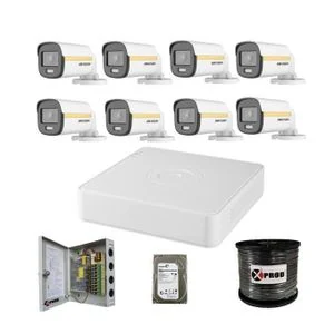 Hikvision  8 Colorvu bullet CCTV Camera Kit 1080P