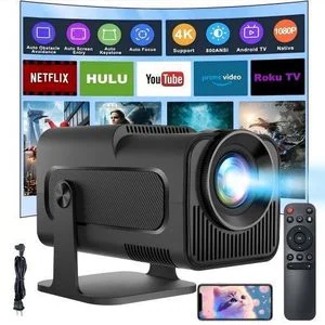 Portable 1080P Projector Mini Projector With Wifi 6 Bluetooth 5.0 4K Support
