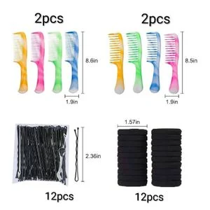 4-Piece Hair Styling & Detangling Comb Set