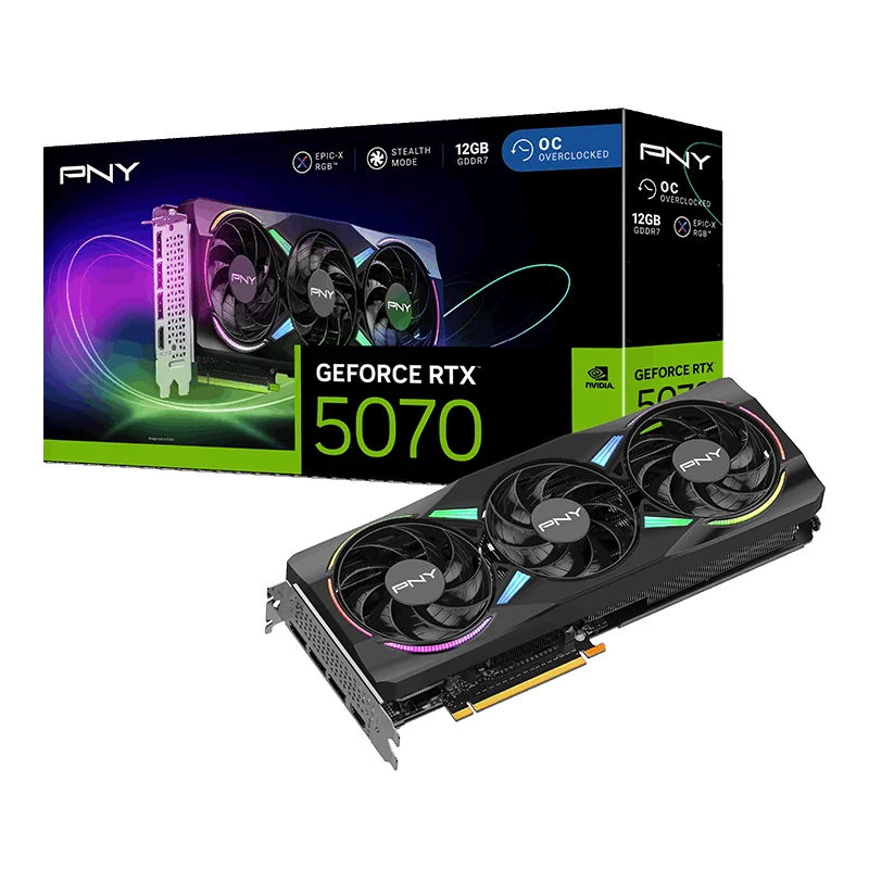 PNY GeForce RTX 5070 ARGB EPIC-X RGB OC Triple Fan