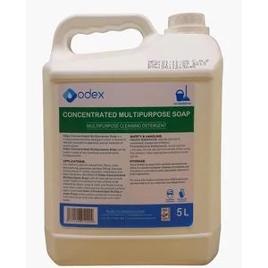 Odex 5Litres CONCENTRATED MULTIPURPOSE LIQUID SOAP  _ Makes 200 Litres of Cleaning Detergent.  Suitable for cleaning utensils, equipment, floors, walls, and hard surfaces in hotels, hospitals, and food industries.