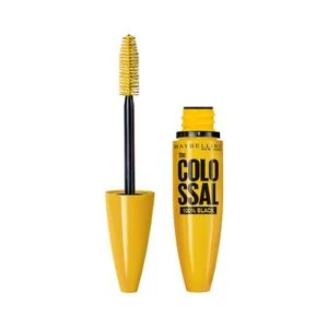 Maybelline Volume Express Colossal 100% Black Mascara, Collagen-enriched Formula for Enhanced Volume, Provides voluminous and dramatic eyelashes, 10.7ml