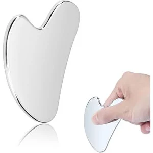 Gua Sha Facial Tools, Heart Shaped Stainless Steel Face Sculpting Tool