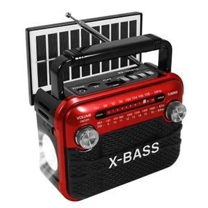 Portable Bluetooth AM/FM Radio with MP3 Playback & Solar Panel