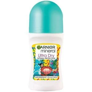 Garnier Mineral Women Absolute Dry Roll-on, Antiperspirant, Intensive Protection Against Body Odour & Underarm Wetness, Up to 48 Hours Effect - 50ml