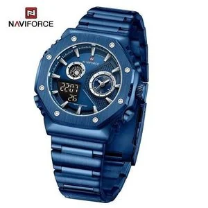 Naviforce Men's Digital Analog Dual Time 30M Water Resistant Watch