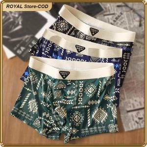 ASHION EU Sizes XS‑3XL Men's Fashion Printed Boxer Briefs, Soft Breathable Moisture‑Wicking Underwear, Wide Elastic Waistband Daily Casual Men Underpants