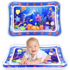 ShebSheb Baby Tummy Time Water Play Mat, Inflatable Tummy Time Water Play Mat for Baby, Infants and Toddlers 3 to 12 Months, Promote Development Toy 69x50cm